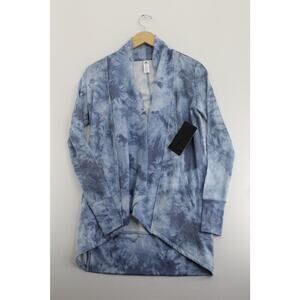 NWOT 90 Degree blue tie dye sweater cardigan size XS